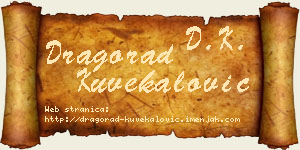 Dragorad Kuvekalović vizit kartica